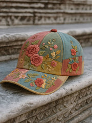 Chapeau unisexe à imprimé fleurs cancer du sein