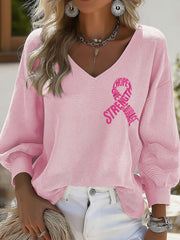 Femmes Hope Force Love Courage Hauts de sensibilisation au cancer du sein