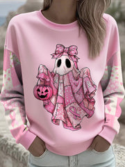 Women's Breast Cancer Awareness Floral Imprimé Sweatshirt