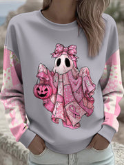 Women's Breast Cancer Awareness Floral Imprimé Sweatshirt