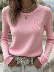 Hauts ruban roses de la conscience de cancer du sein des femmes