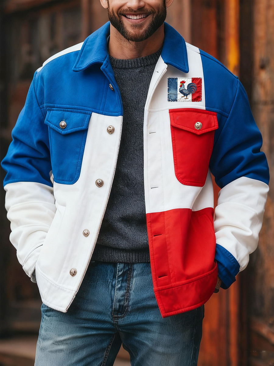 Manteau Le Coq Gaulois Flag Heavyweight Homme