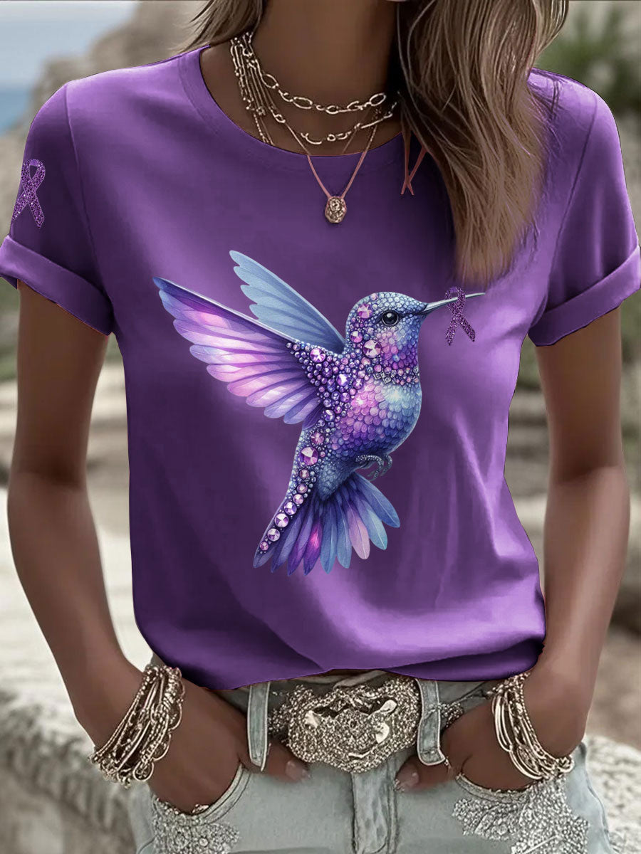 T-shirts Alzheimer's Hummingbird pour femmes
