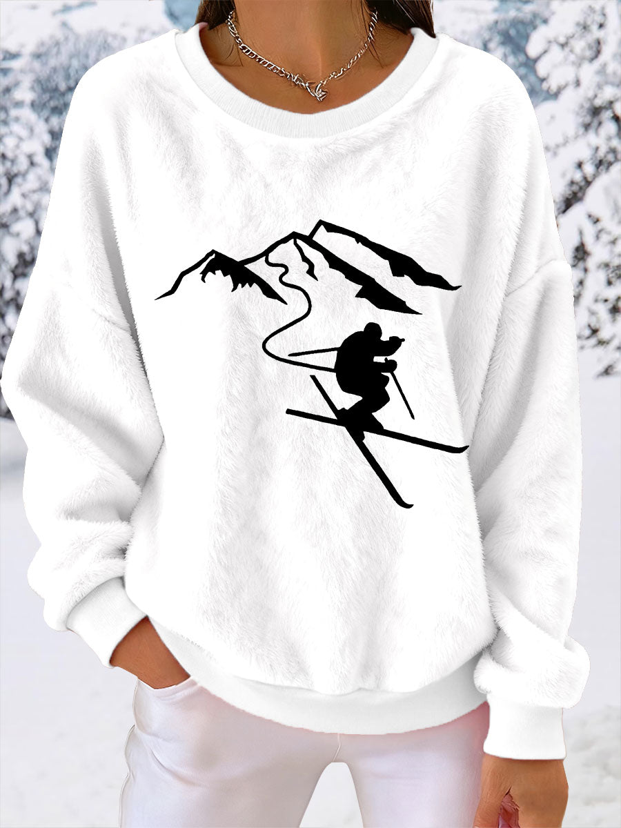 Haut Décontracté Imprimé Ski Femme