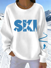 Sweatshirt Ski Print Femme