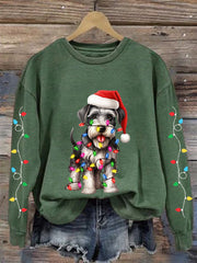 Sweat-shirt décontracté à imprimé chien pour femmes