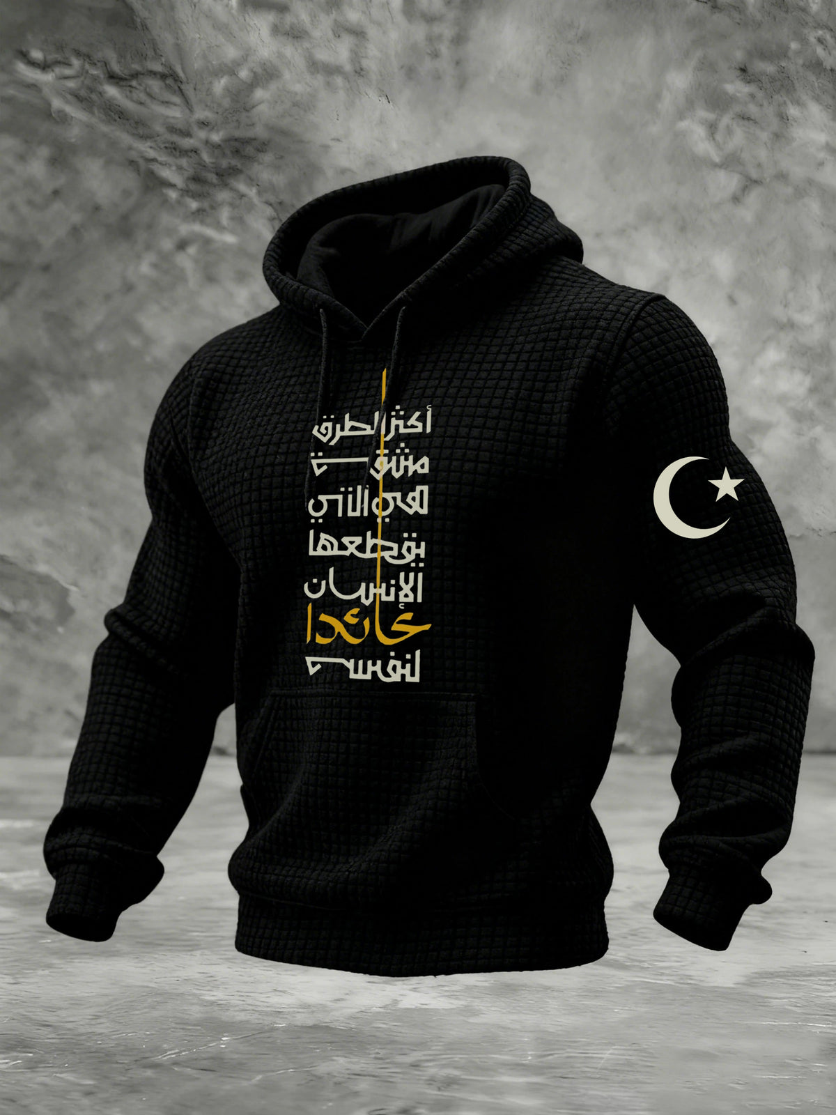 Chandail à capuchon Journey Within en coton à carreaux Homme