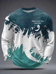 T-shirt à manches longues When I Saw You I Was Like Wow Waffle Homme