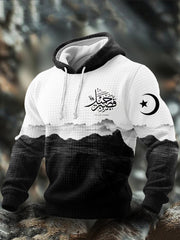 Chandail à capuchon Allah en coton à carreaux Homme