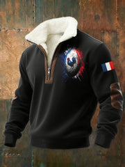 Chemise à col montant France Rugby Plush Homme