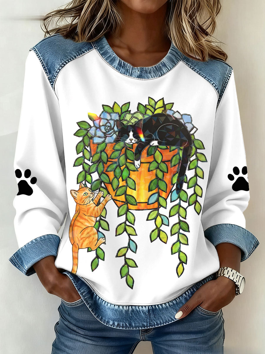 Femmes Chats Imprimer Sweatshirts