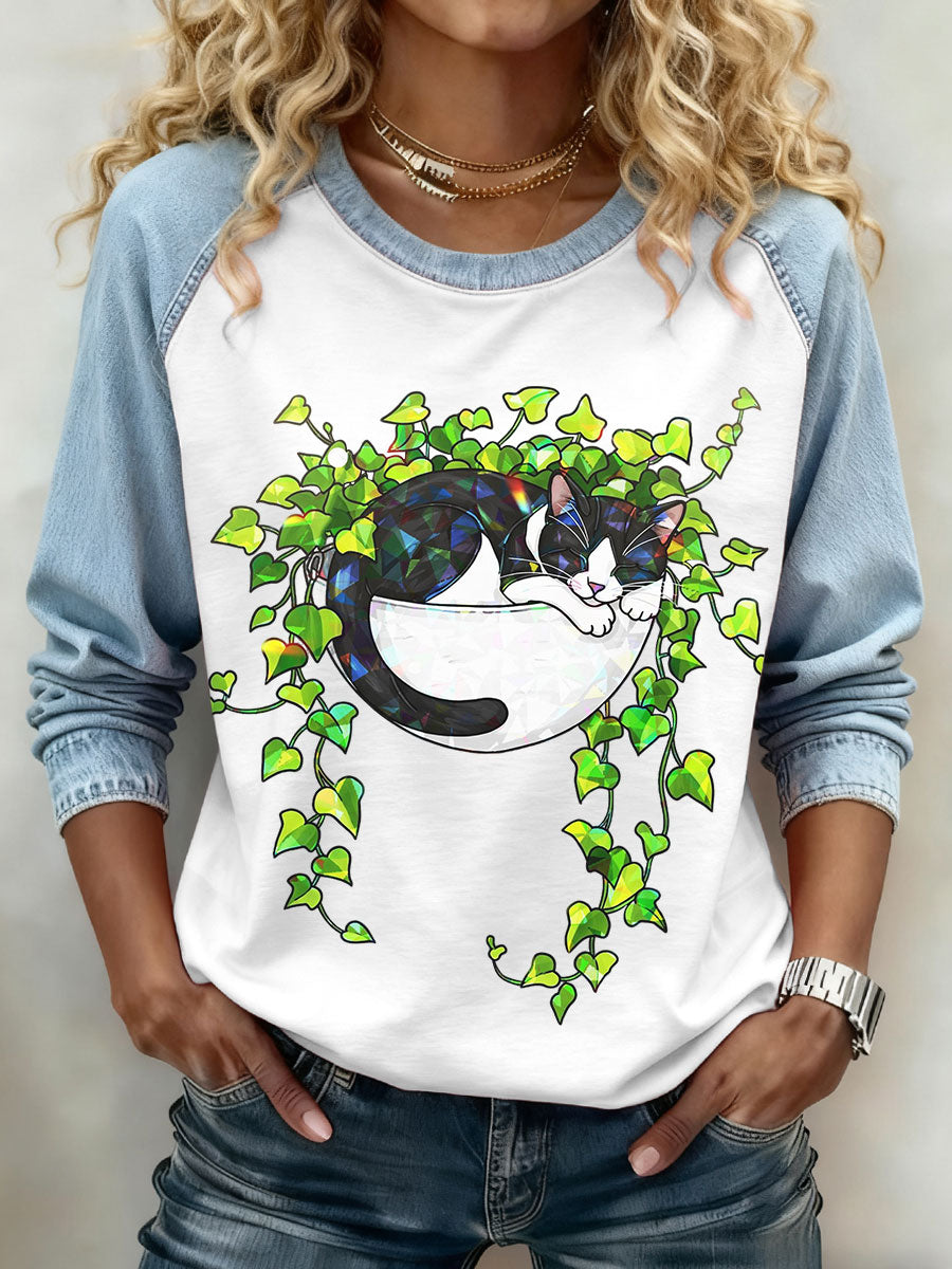Femmes Chat Imprimer Sweatshirts