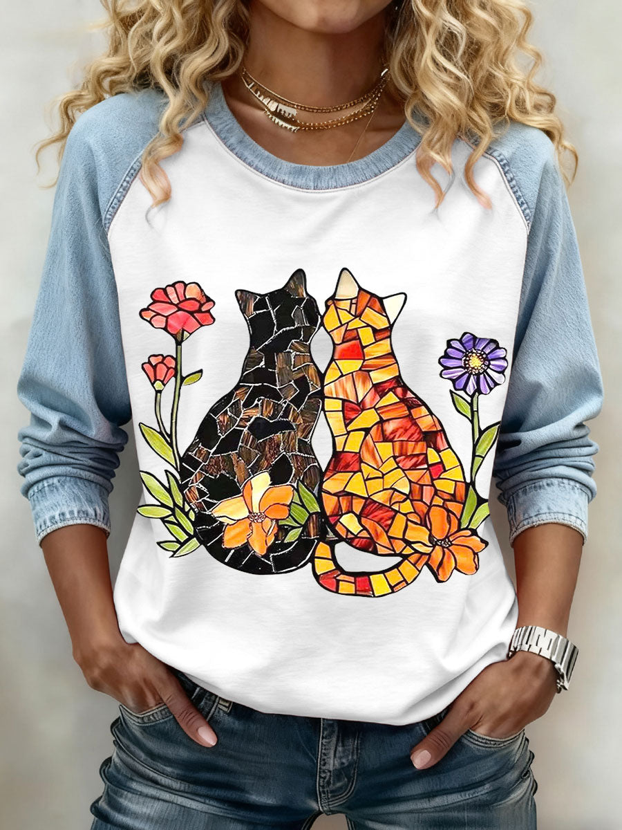 Femmes Chats Imprimer Sweatshirts
