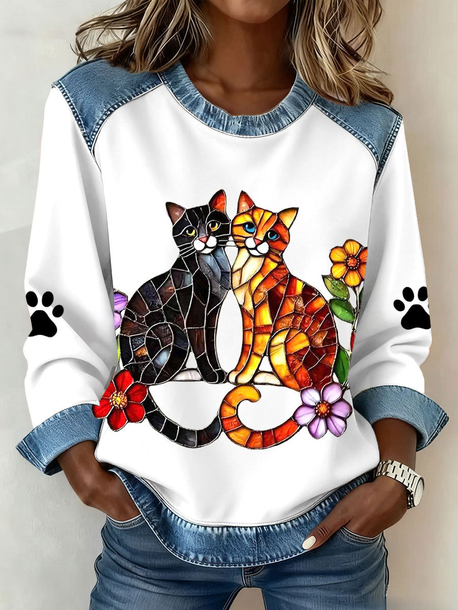 Femmes Chats Imprimer Sweatshirts