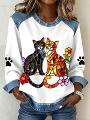 Femmes Chats Imprimer Sweatshirts