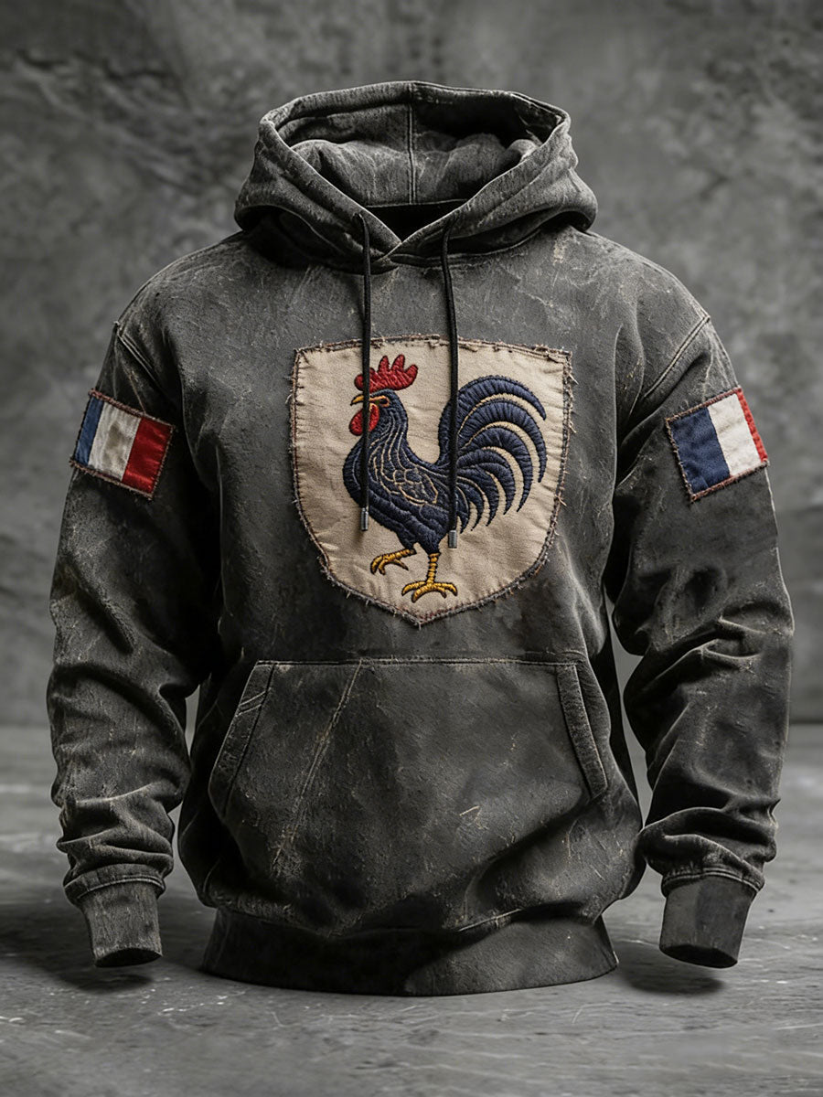 Pull oversize à capuche avec poches Français Le Coq Gaulois Homme
