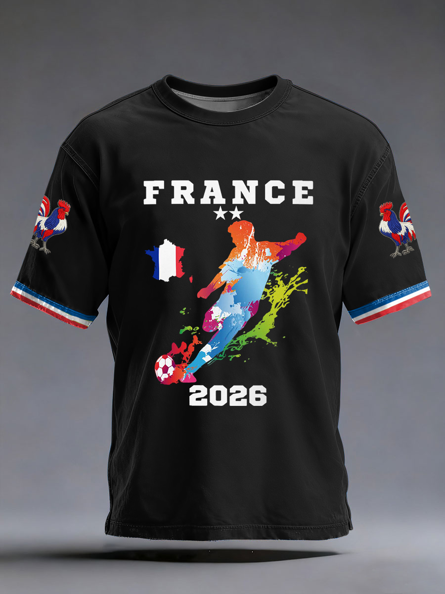 T-shirt à manches courtes France 2026 pour homme