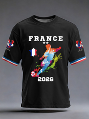 T-shirt à manches courtes France 2026 pour homme