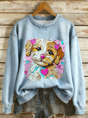 Femmes Valentine Peinture à l'huile Art Design Sweatshirt