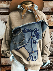 Chandail Western Horse Regular Femme