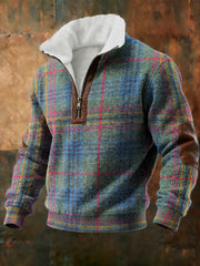 Sweat Homme Géométrique Art Doublé De Polaire