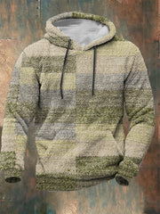 Men's Geometric Art Flannel Hoodie