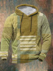 Men's Geometric Art Flannel Hoodie