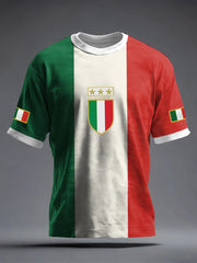 T-shirt à imprimé d'inspiration italienne pour hommes