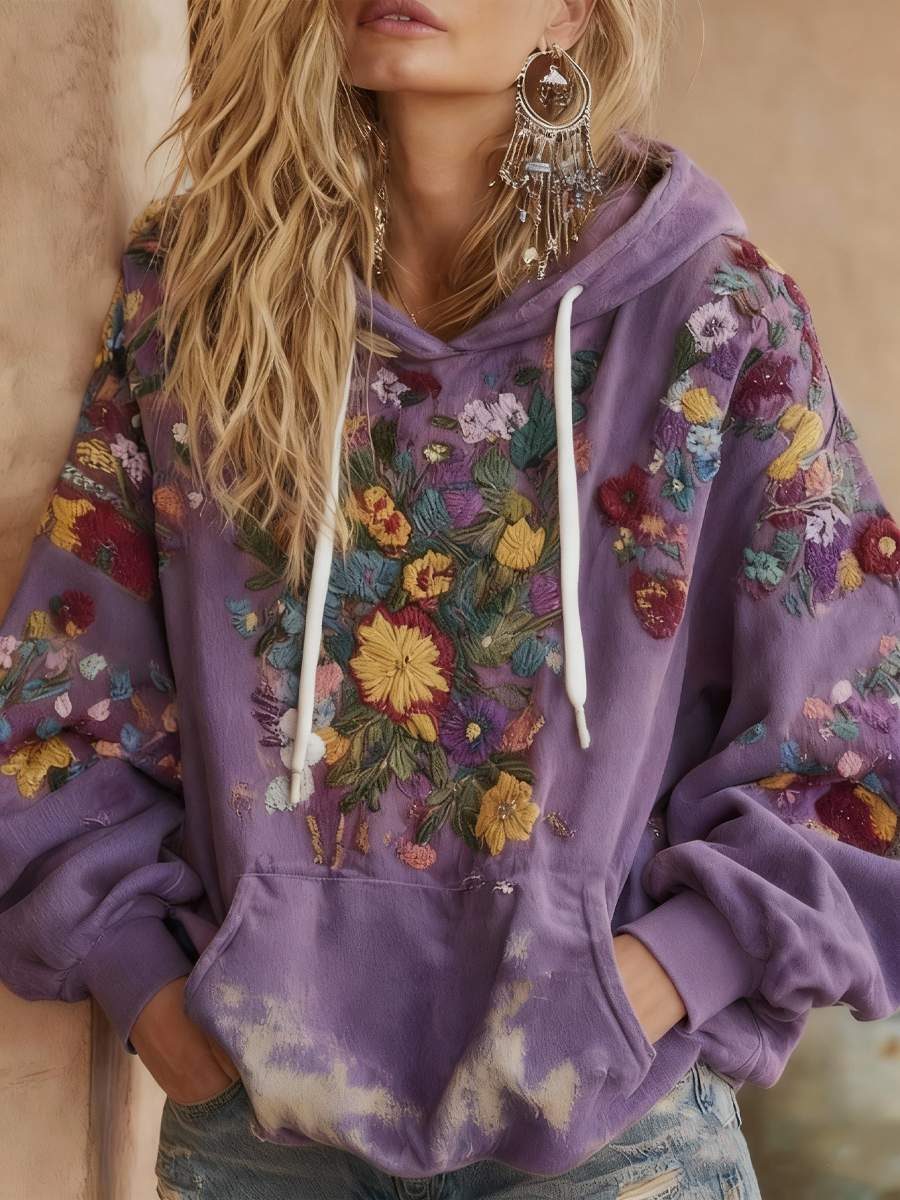 Haut Imprimé Floral Bohème Femme