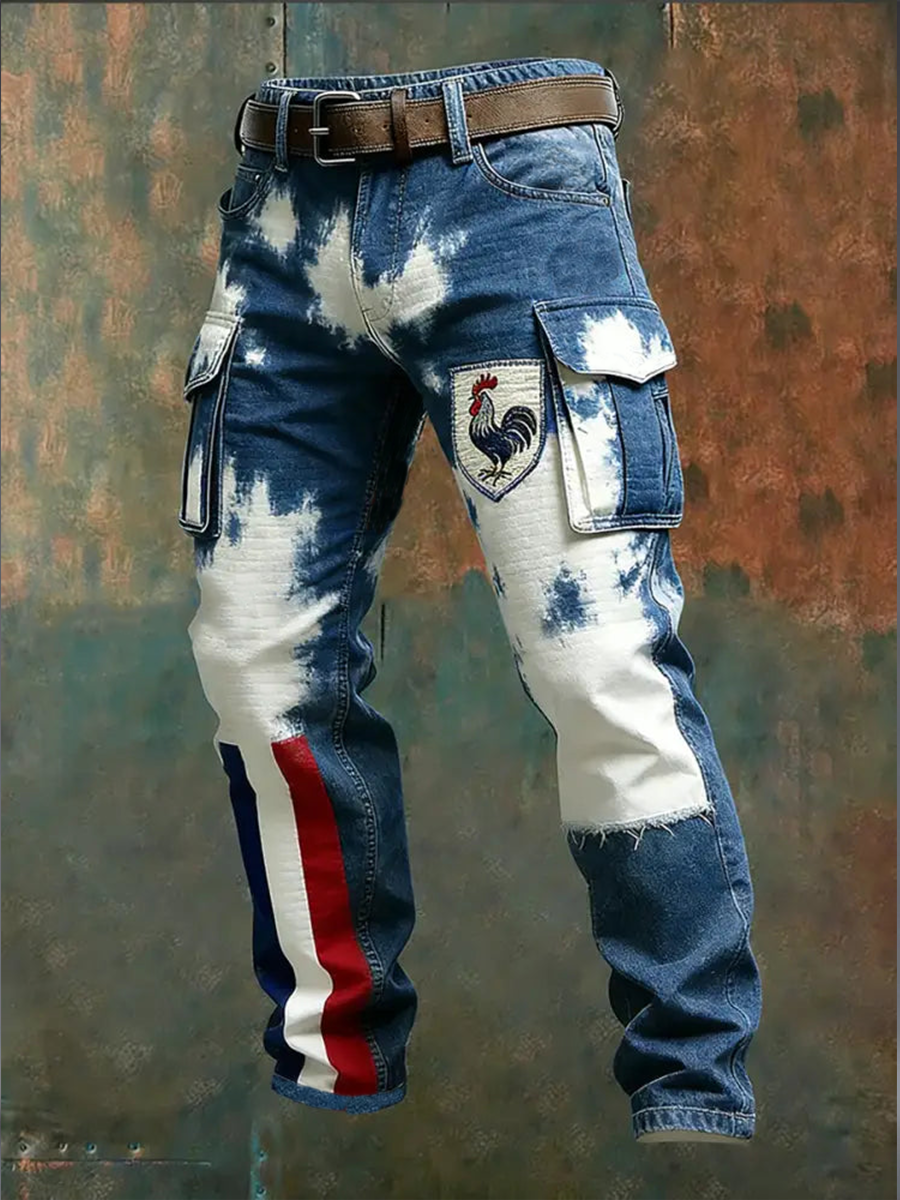 Pantalon Drapeau Français Le Coq Gaulois Homme