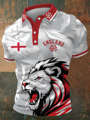 Hommes Angleterre Rugby Lover Imprimé Casual Tops