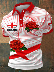 Hommes Angleterre Rugby Lover Imprimé Casual Tops