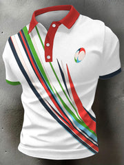 Hommes de Rugby Lover Game of Nations Imprimé Casual Tops