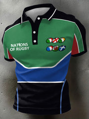 Hommes de Rugby Lover Nations Imprimé Casual Tops