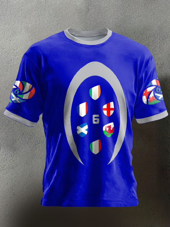 T-shirt à imprimé Rugby Lover Nations Homme
