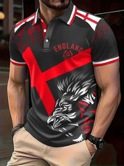Hommes Angleterre Rugby Lover Imprimé Casual Tops