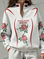 Sweat-shirt à imprimé England Rugby Lover Femme