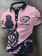 Hauts décontractés imprimés Scotland Rubgy Lover pour hommes