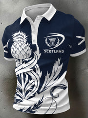 Hauts décontractés imprimés Scotland Rubgy Lover pour hommes