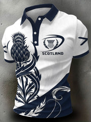 Hauts décontractés imprimés pour hommes Scotland Rugby Lover