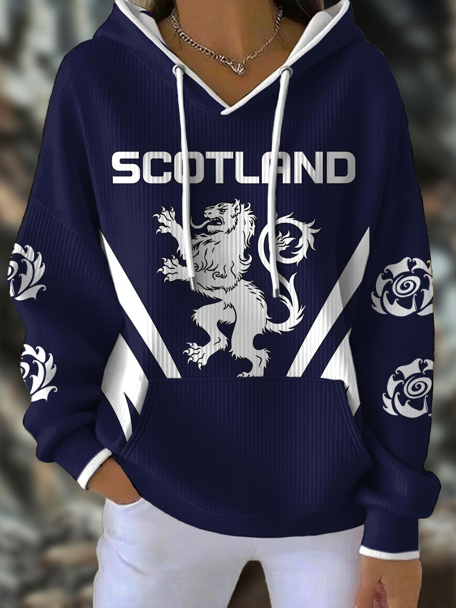 Sweat à capuche imprimé pour femme Scotland Rugby Lover