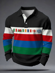 Hauts décontractés imprimés Nations of Rugby Lover pour hommes