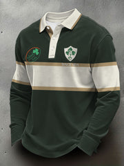 Hommes Irlande Rugby Lover Imprimé Casual Tops