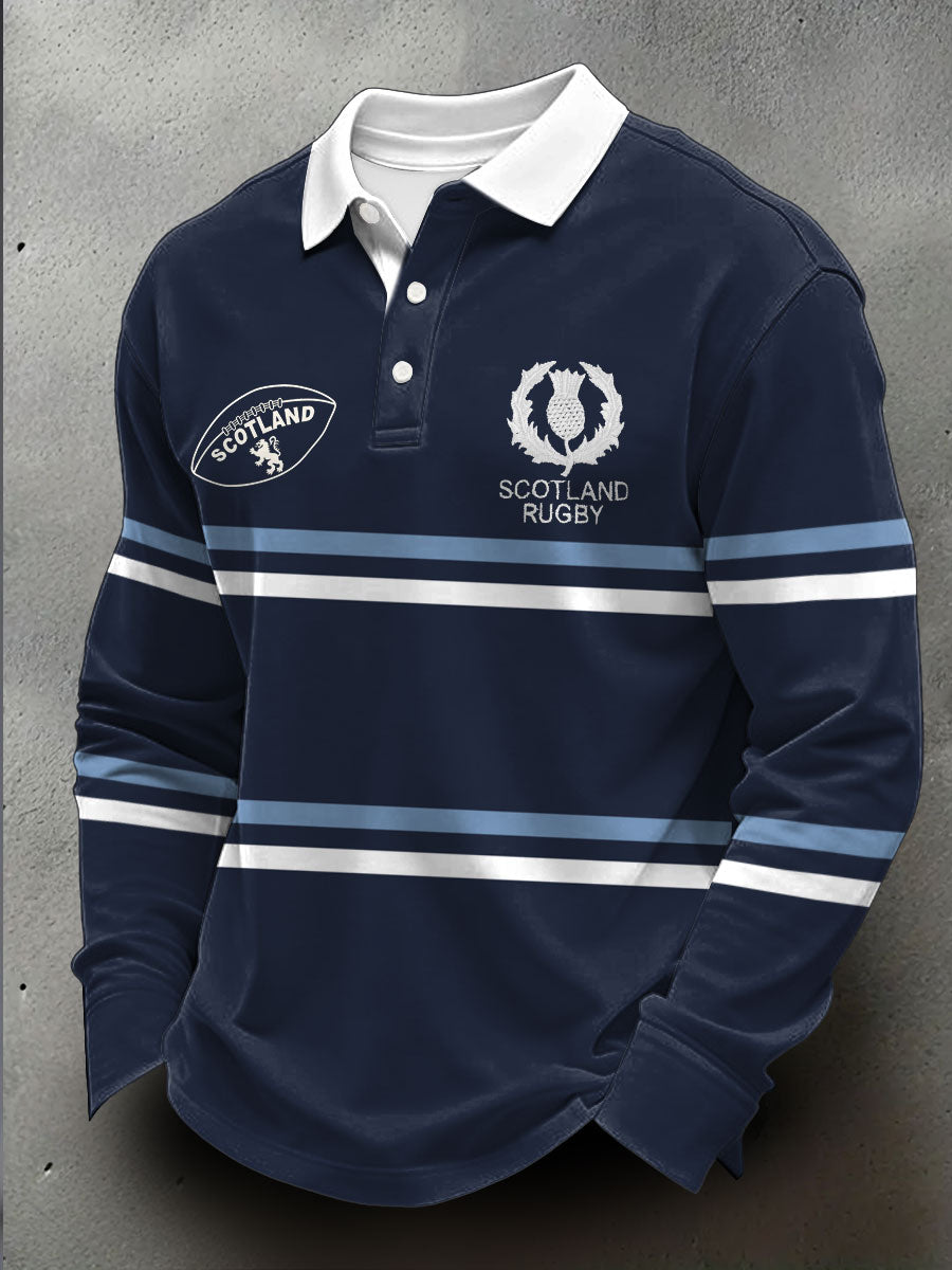 Hauts décontractés imprimés pour hommes Scotland Rugby Lover