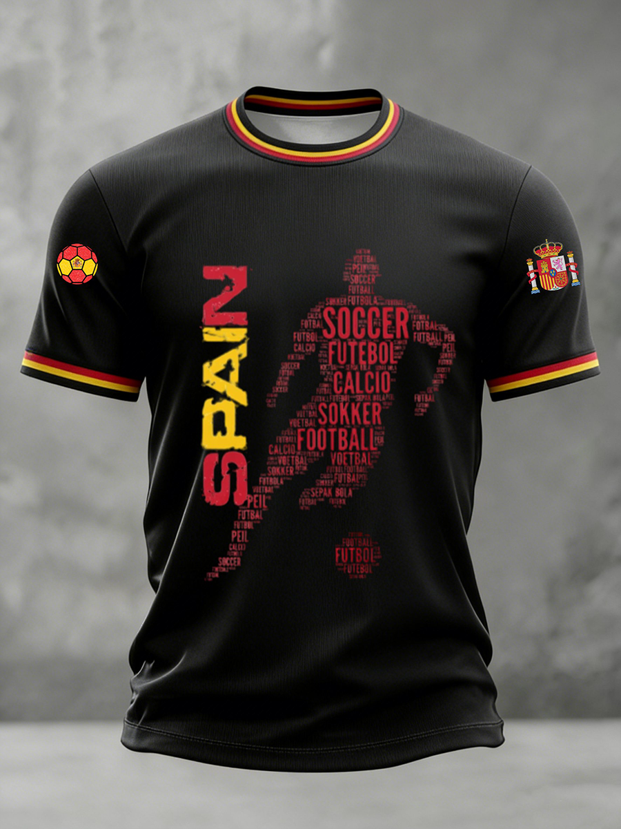 T-shirt à manches courtes Spain Football pour homme