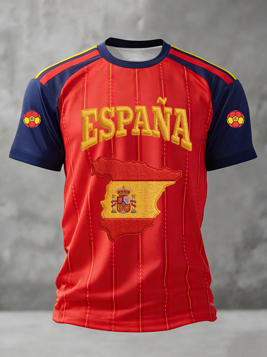 T-shirt à manches courtes Spain Football pour homme