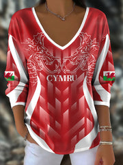 T-shirt imprimé Wales Welsh Rugby Lover pour femme