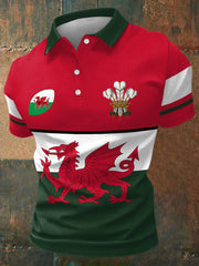 Hommes Pays de Galles Rugby Lover CYMRU Imprimé Casual Tops
