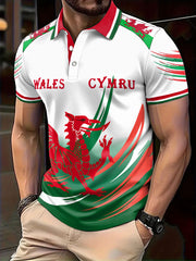 Hommes Pays de Galles Rugby Lover CYMRU Imprimer Casual Tops