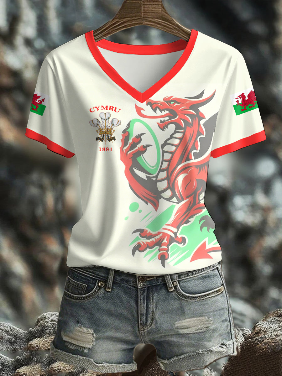 T-shirt imprimé Wales Welsh Rugby Lover pour femme
